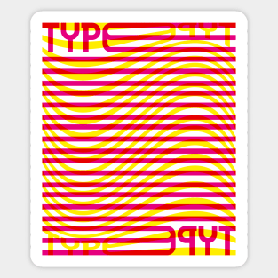 Type Wave (Magenta Yellow Red) Sticker